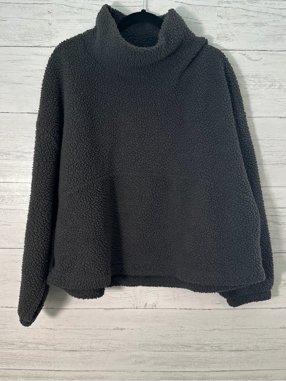 Old Navy Cozy Black Sherpa Pullover Sweater